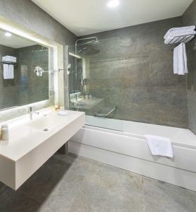 Modern elegant sink in bathroom